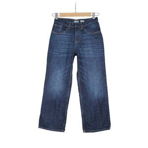OshKosh B'gosh youth dark wash husky classic relaxed fit straight leg jeans 8